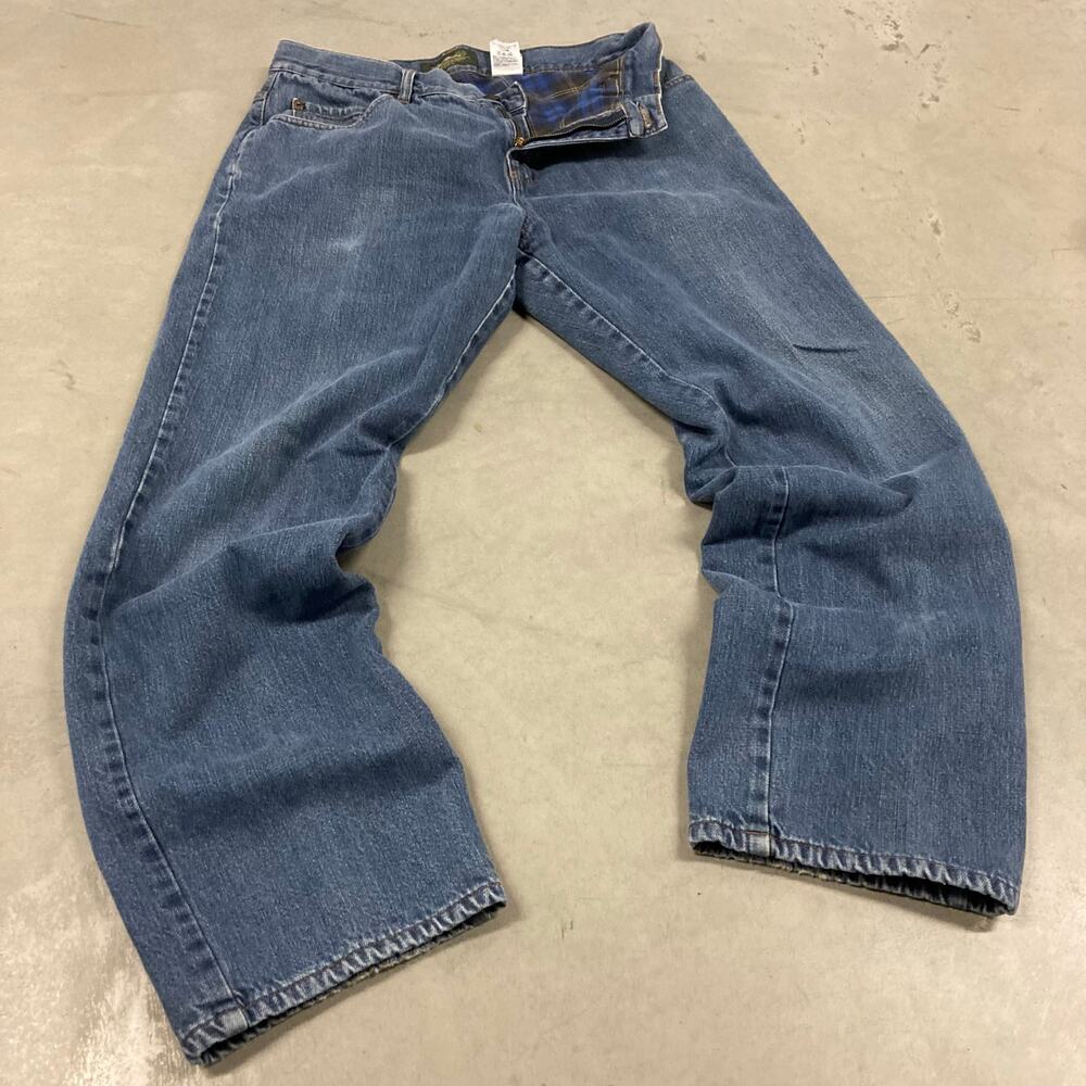 Baggy Y2K flannel lined Eddie Bauer Jeans 34x32